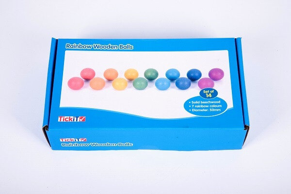 TickiT Houten regenboogballen TickiT Houten regenboogballen