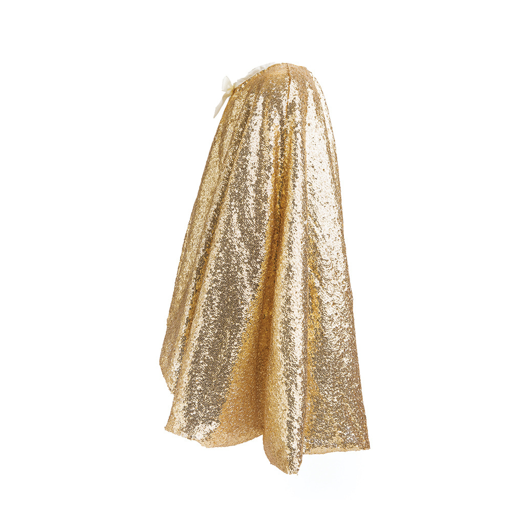 Glitter cape  goud 4-6 jaar afbeelding
