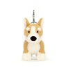 Jellycat Sleutelhanger Betty Corgi Bag Charm Jellycat Sleutelhanger Betty Corgi Bag Charm