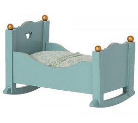 Maileg Muizen Wieg Blauw voor Baby Muis Maileg Muizen Wieg Blauw voor Baby Muis