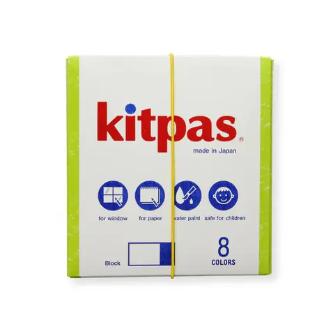 Kitpas Uitwisbaar (raam)blok krijt 8 stuks Kitpas Uitwisbaar (raam)blok krijt 8 stuks