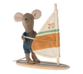 Maileg Beach Mouse, Little brother met Surfplank Maileg Beach Mouse, Little brother met Surfplank