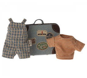 Maileg Kleding Blouse en Rok in koffertje Grandma Mouse Maileg Kleding Blouse en Rok in koffertje Grandma Mouse