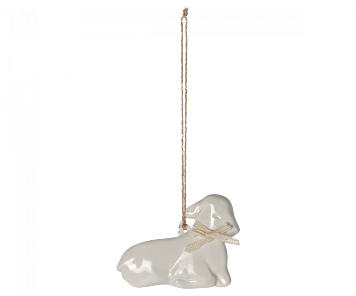 Maileg Pasen Easter Metal Ornament Lamb Off White Maileg Pasen Easter Metal Ornament Lamb Off White