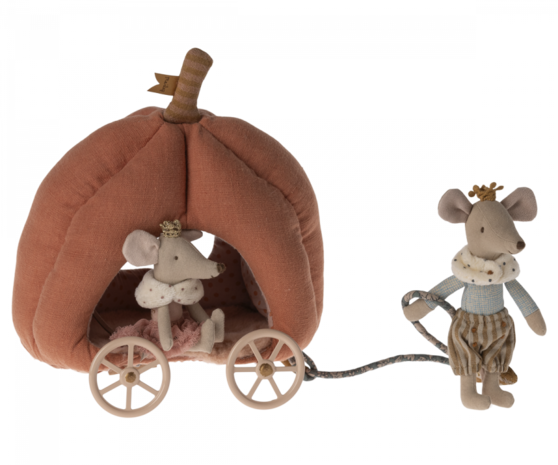 Maileg Muizen Pumpkin Carriage Pompoen Koets Maileg Muizen Pumpkin Carriage Pompoen Koets