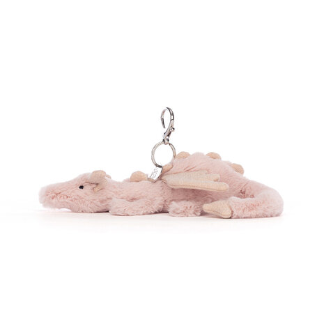 Jellycat Sleutelhanger Rose Dragon Bag Charm Jellycat Sleutelhanger Rose Dragon Bag Charm