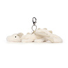 Jellycat Sleutelhanger Snow Dragon Bag Charm Jellycat Sleutelhanger Snow Dragon Bag Charm