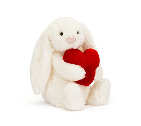 Jellycat Knuffel Bashful Red Love Heart Bunny Original Jellycat Knuffel Bashful Red Love Heart Bunny Original