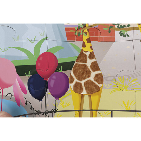 Janod Voelpuzzel Dierentuin 20 stukjes