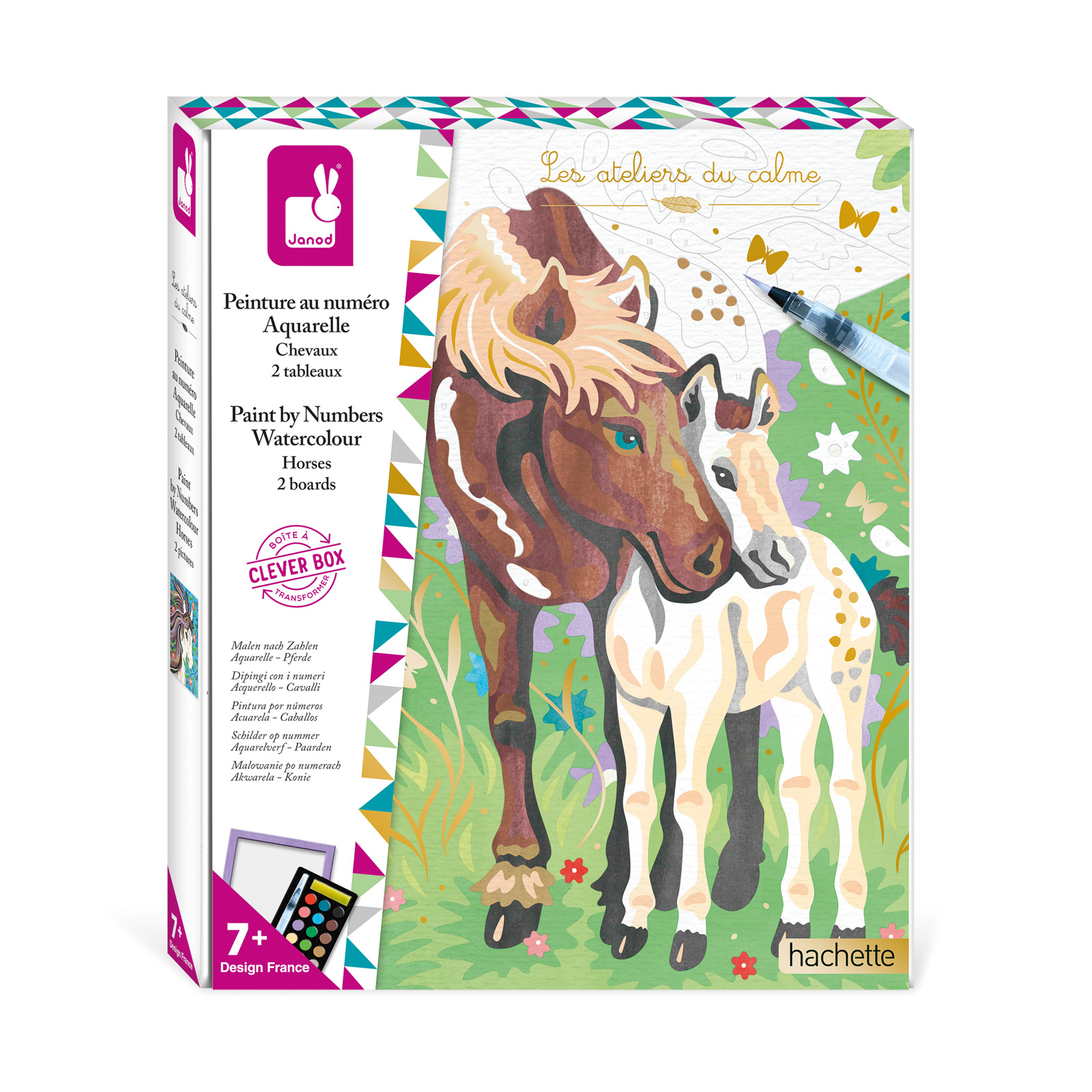Verven op nummer Paarden afbeelding