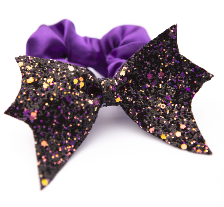 Scrunchie Vleermuis Strik Zwart afbeelding