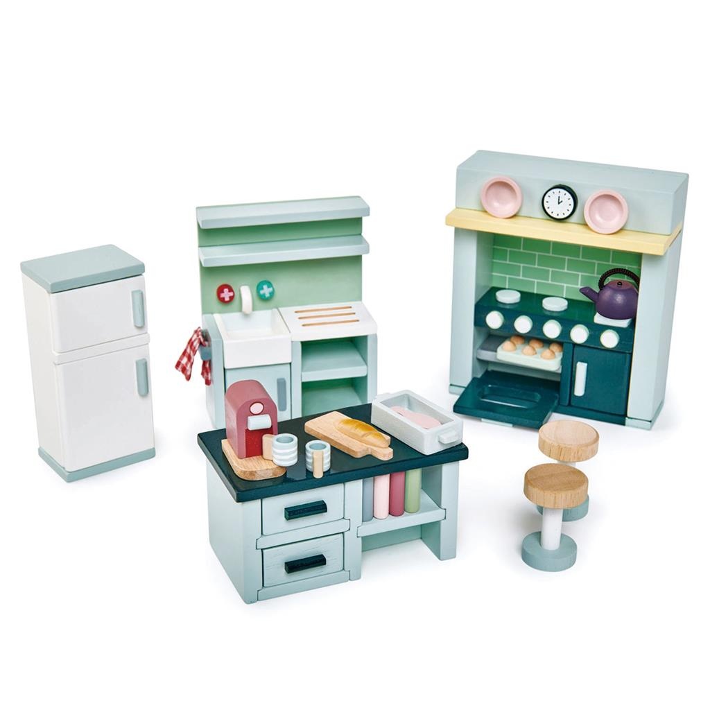 Houten Poppenhuis keuken afbeelding