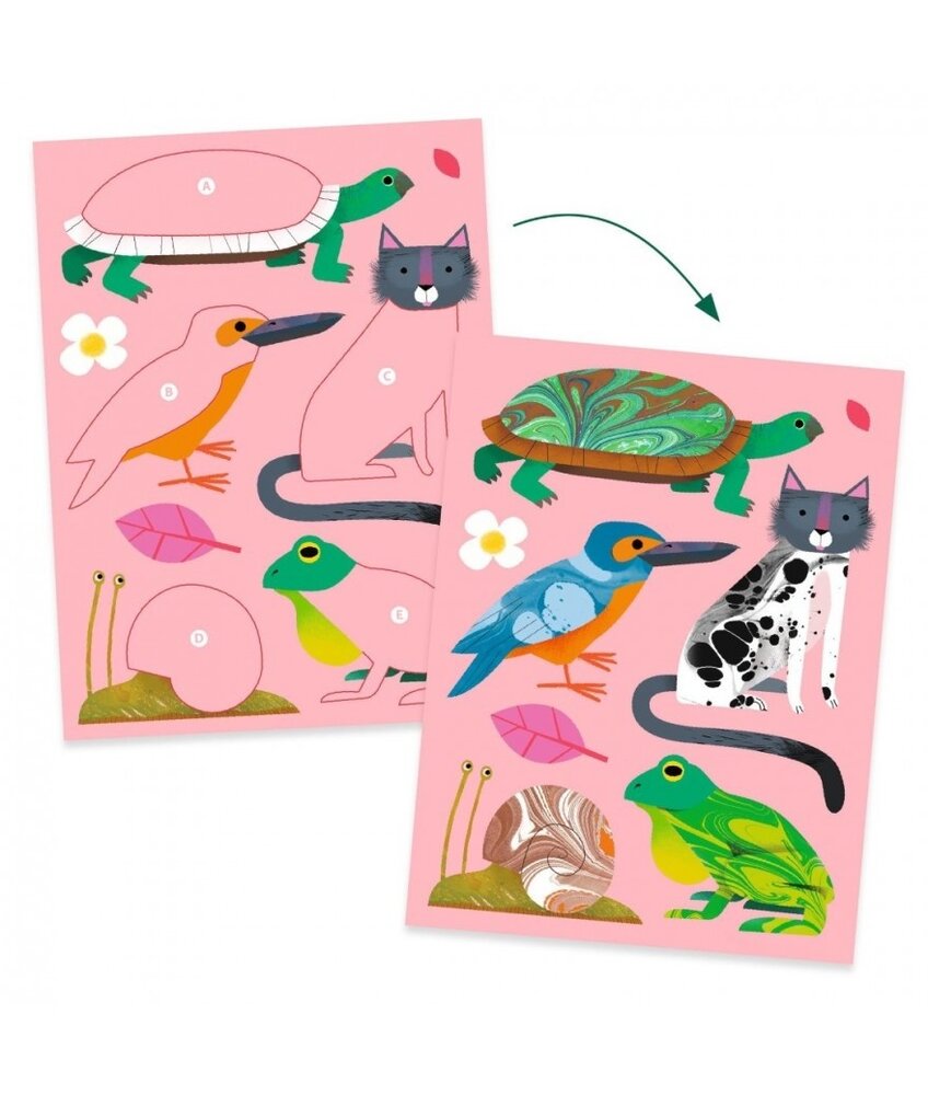 Djeco Papier Marmeren Coulouful