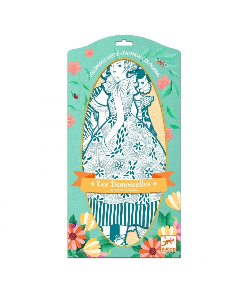 Djeco Mode Kleurplaat Rebekka en Vriendjes Djeco Mode Kleurplaat Rebekka en Vriendjes