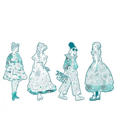 Djeco Mode Kleurplaat Rebekka en Vriendjes Djeco Mode Kleurplaat Rebekka en Vriendjes