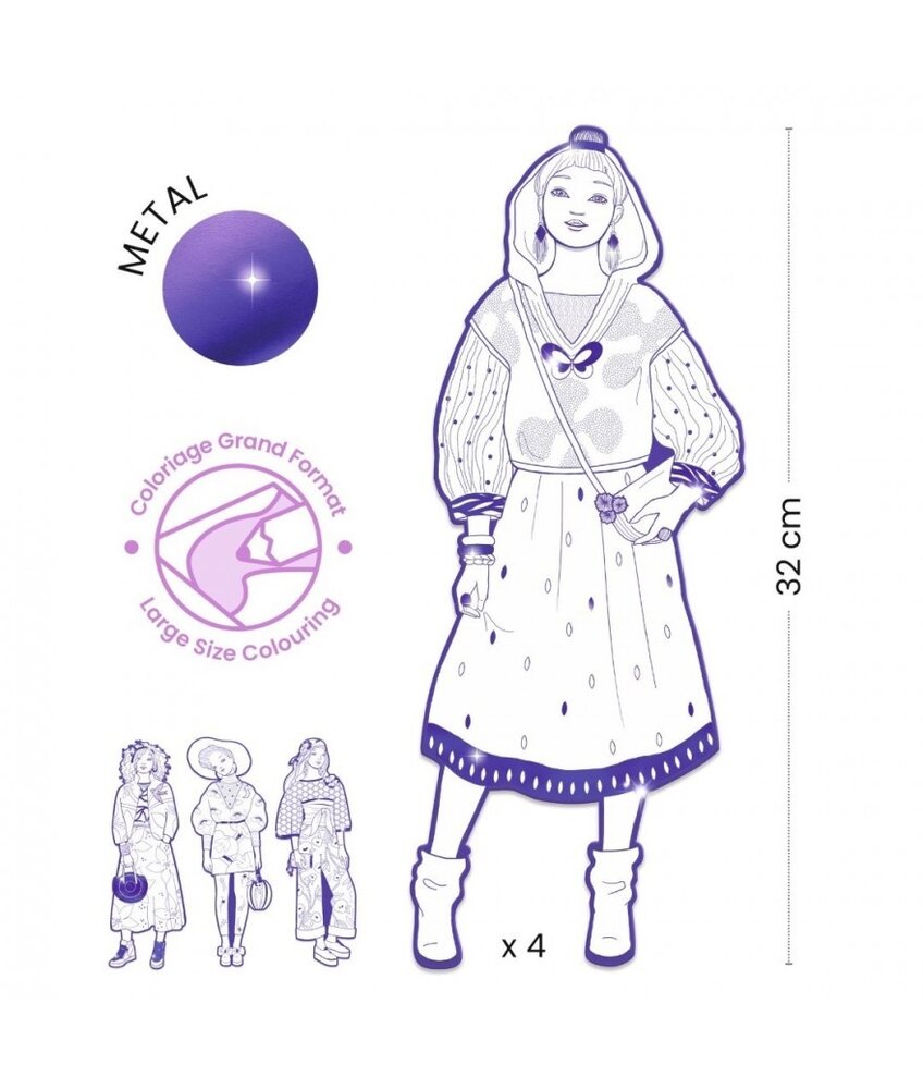 Djeco Mode Kleurplaat Zaho en Vriendjes Djeco Mode Kleurplaat Zaho en Vriendjes