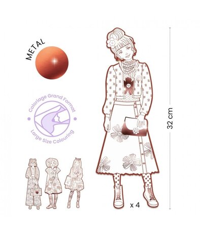 Djeco Mode Kleurplaat Nina en Vriendjes