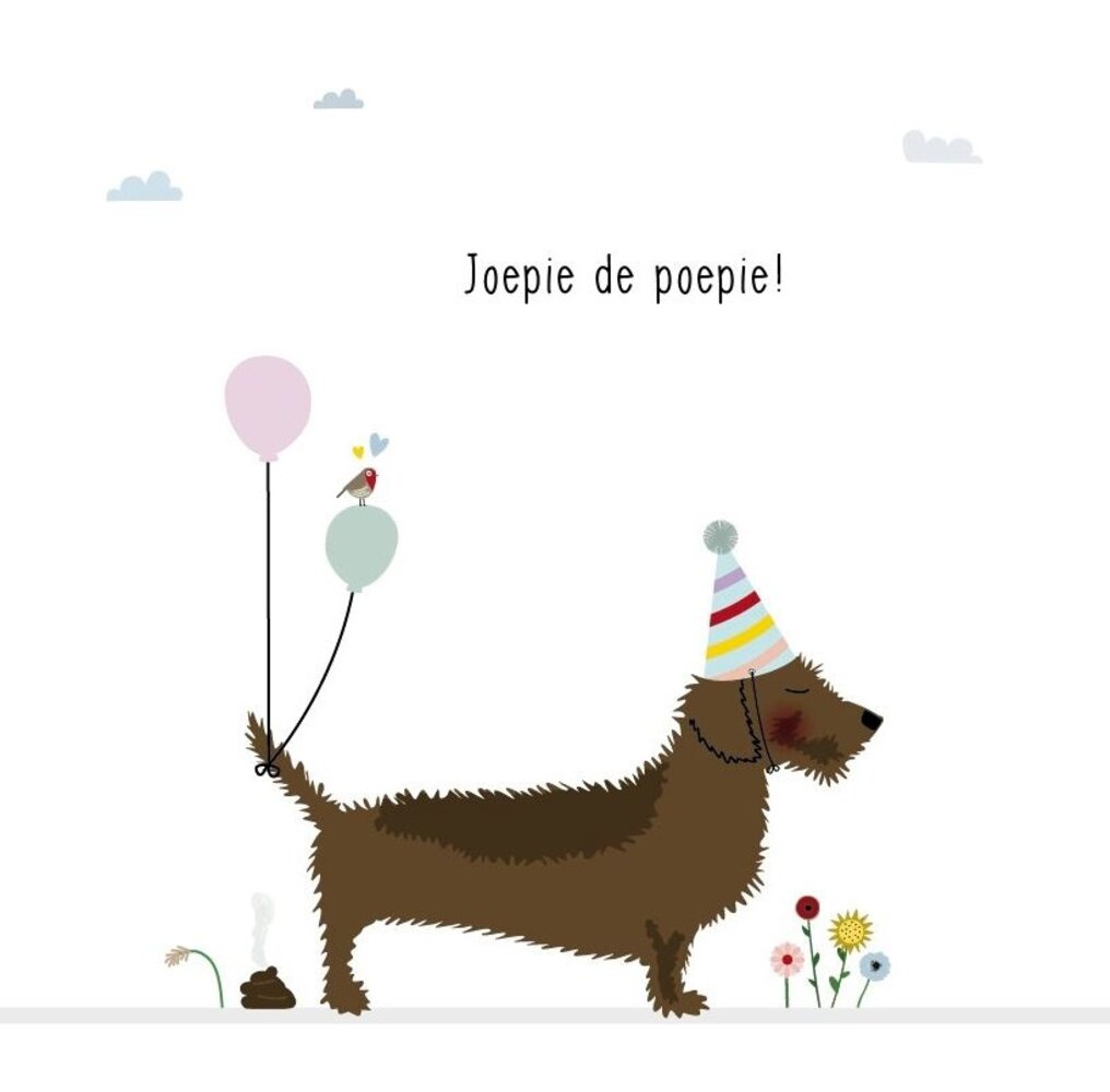 Mevrouw Emmer Wenskaart Joepie de Poepie! Mevrouw Emmer Wenskaart Joepie de Poepie!