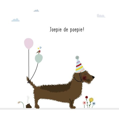 Mevrouw Emmer Wenskaart Joepie de Poepie! Mevrouw Emmer Wenskaart Joepie de Poepie!