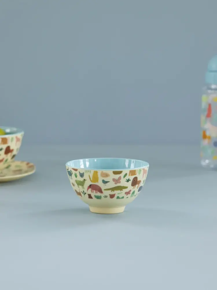 Rice Melamine Kom - Medium - Sweet Jungle Blauw