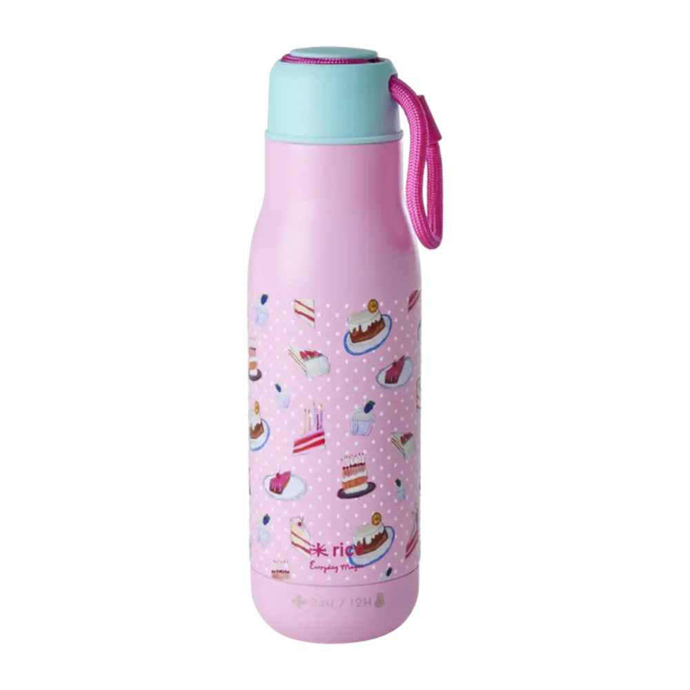 Rice Roestvrijstalen Fles - Sweet Cake Roze