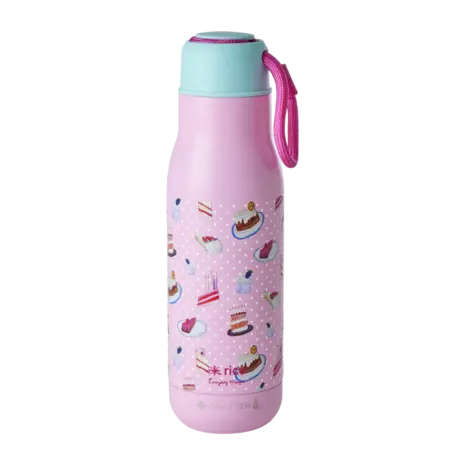 Rice Roestvrijstalen Fles - Sweet Cake Roze
