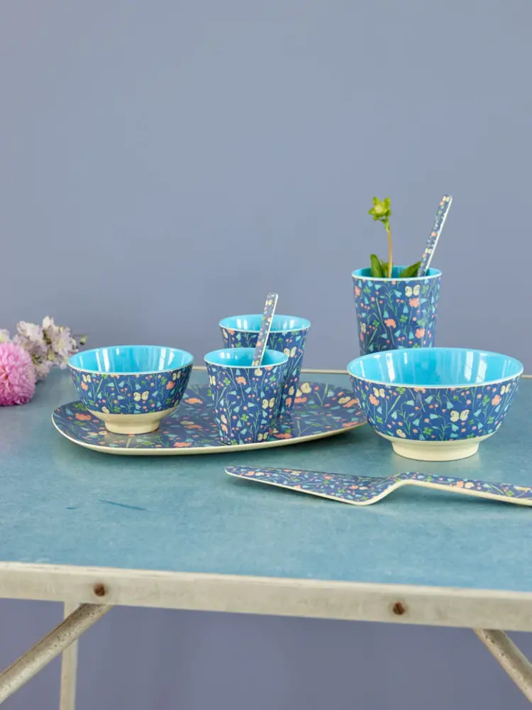 Rice Melamine Theelepetje Butterfly Field Rice Melamine Theelepetje Butterfly Field