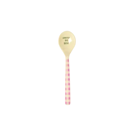 Rice Melamine Theelepetje Pink Check it Out Rice Melamine Theelepetje Pink Check it Out