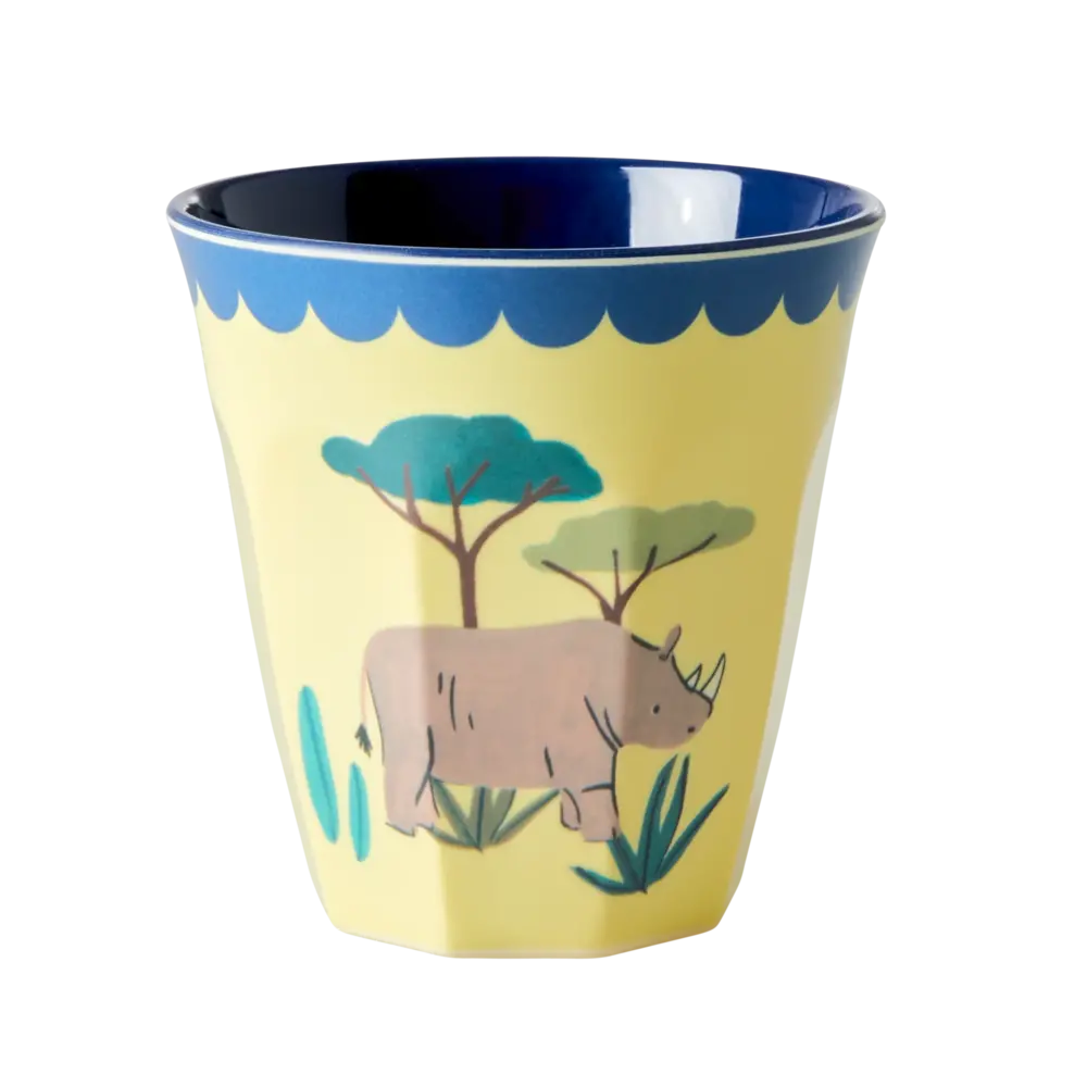 Rice Melamine Beker set van 6 Funky Prints Blue Rice Melamine Beker set van 6 Funky Prints Blue