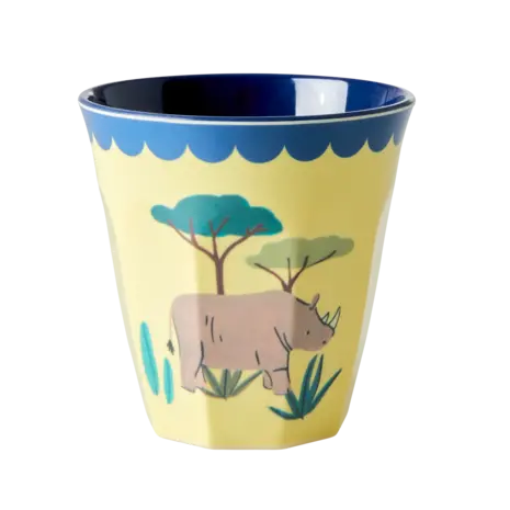 Rice Melamine Beker set van 6 Funky Prints Blue Rice Melamine Beker set van 6 Funky Prints Blue