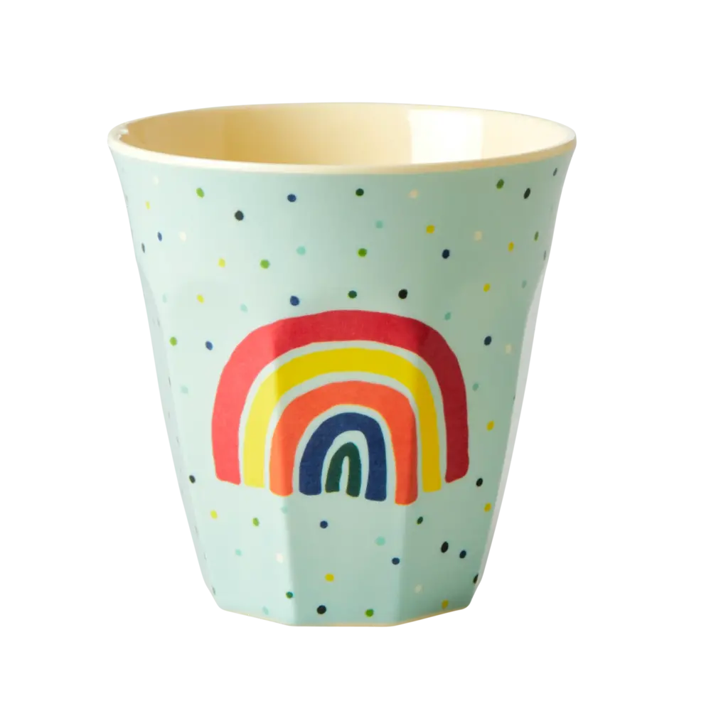 Rice Melamine Beker set van 6 Funky Prints Blue Rice Melamine Beker set van 6 Funky Prints Blue