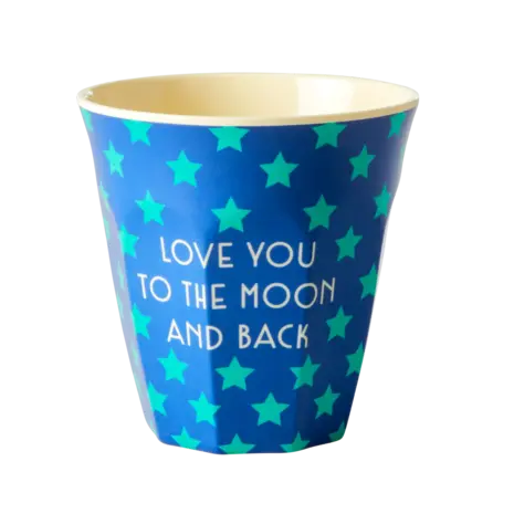 Rice Melamine Beker set van 6 Funky Prints Blue Rice Melamine Beker set van 6 Funky Prints Blue