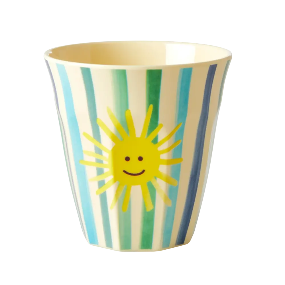 Rice Melamine Beker set van 6 Funky Prints Blue Rice Melamine Beker set van 6 Funky Prints Blue