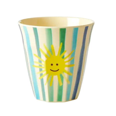 Rice Melamine Beker set van 6 Funky Prints Blue Rice Melamine Beker set van 6 Funky Prints Blue