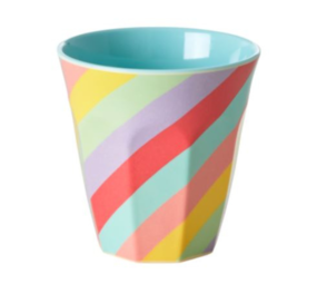 Rice Melamine Beker Summer Rush Medium Rice Melamine Beker Summer Rush Medium