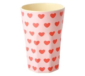 Rice Melamine Beker Sweet Hearts Large Rice Melamine Beker Sweet Hearts Large