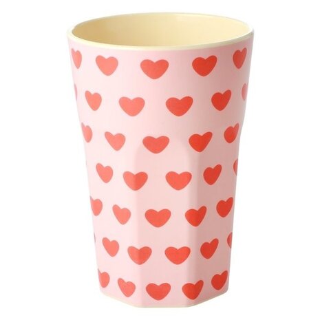Rice Melamine Beker - Large - Sweet Hearts