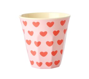 Rice Melamine Beker Sweet Hearts Medium Rice Melamine Beker Sweet Hearts Medium