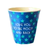 Rice Melamine Beker Stars Love you to the Moon Medium Rice Melamine Beker Stars Love you to the Moon Medium