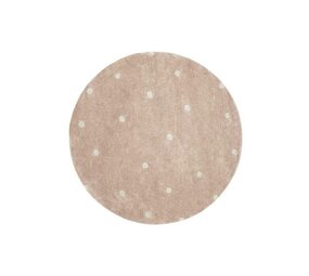 Lorena Canals Wasbaar vloerkleed rond Dot Rose Lorena Canals Wasbaar vloerkleed rond Dot Rose