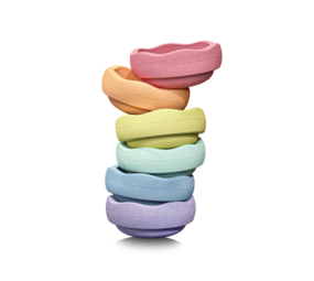 Stapelstein Regenboog Pastel 6 stapelstenen Stapelstein Regenboog Pastel 6 stapelstenen