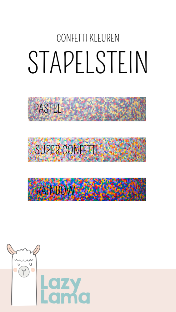 Stapelstein Super Confetti Regenboog Pastel Bundel 6 stapelsteen + balanceboard Stapelstein Super Confetti Regenboog Pastel Bundel 6 stapelsteen + balanceboard