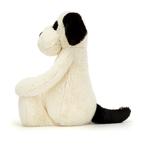 Jellycat Knuffel Bashful Black & Cream Puppy really big Jellycat Knuffel Bashful Black & Cream Puppy really big