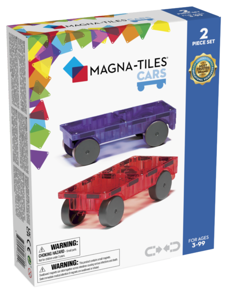 Magna Tiles Uitbreidingsset Cars 2 stuks Paars en Rood Magna Tiles Uitbreidingsset Cars 2 stuks Paars en Rood