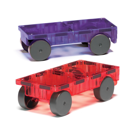 Magna Tiles Uitbreidingsset Cars 2 stuks Paars en Rood Magna Tiles Uitbreidingsset Cars 2 stuks Paars en Rood