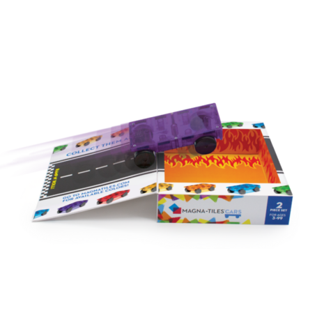 Magna Tiles Uitbreidingsset Cars 2 stuks Paars en Rood Magna Tiles Uitbreidingsset Cars 2 stuks Paars en Rood