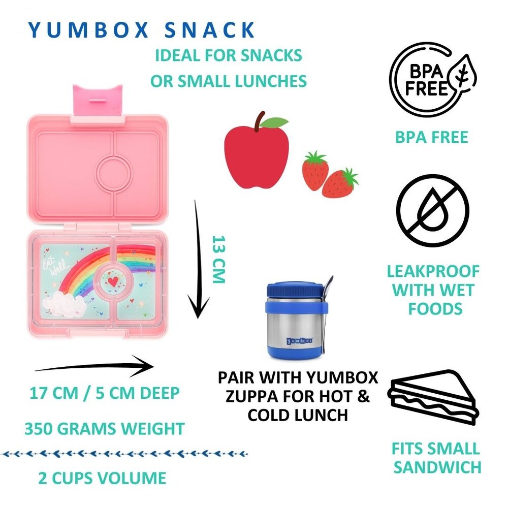 Yumbox Snack 3 vakken Malibu Purple Magical Unicorn Tray