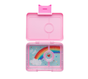 Yumbox Snack 3 vakken Power Pink Rainbow Tray Yumbox Snack 3 vakken Power Pink Rainbow Tray