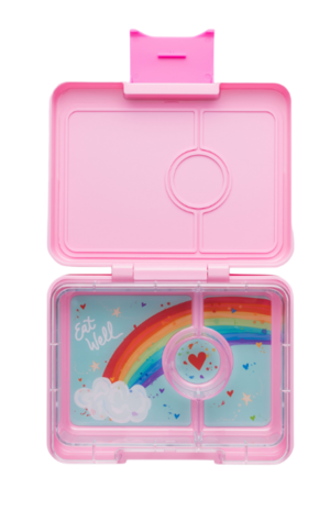Yumbox Snack 3 vakken Power Pink Rainbow Tray Yumbox Snack 3 vakken Power Pink Rainbow Tray