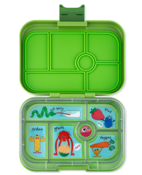 Yumbox Yumbox Original 6-vakken Matcha Green Funny Monsters Tray
